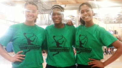 The girl's basketball action in this year's 15th Annual Arizona Preps Fall Showcase was exciting, and included top performances from numerous girl's in the event.  Desert Vista HS 5-foot-9 junior guard Sabrina Haines brought home this year's Tournament Most Valuable Player Award after a terrific performance.  (Pictured from left to right; Desert Vista's Sabrina Haines, Long Beach State commit - Mesquite High School's Cecily Wilson and Arizona State commit, Mesa Mountain View's Armani Hawkins. 