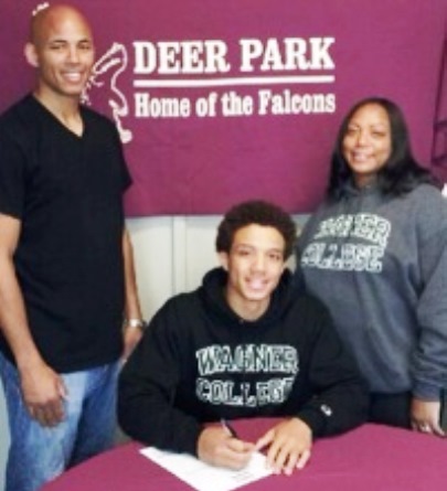 Deer Park (NY) High School's talented 5-foot-10 senior point guard prospect Aaren Edmead just finished signing with Wagner University last week.  Edmead played for the Arizona Magic for two club seasons, and was his school's first division-I basketball signee in 49 years.  